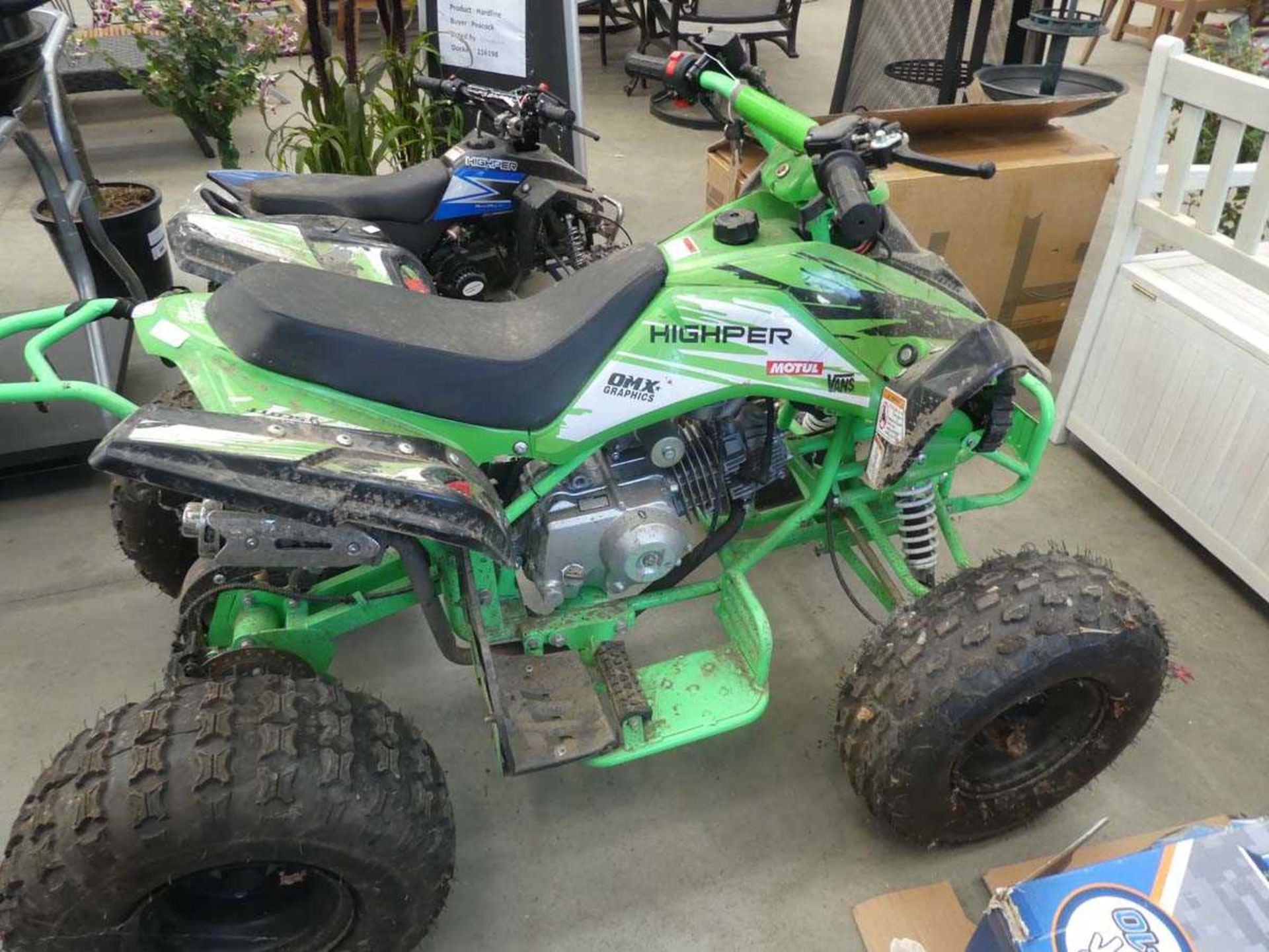 Hyper green petrol powered quadbike - Image 2 of 2