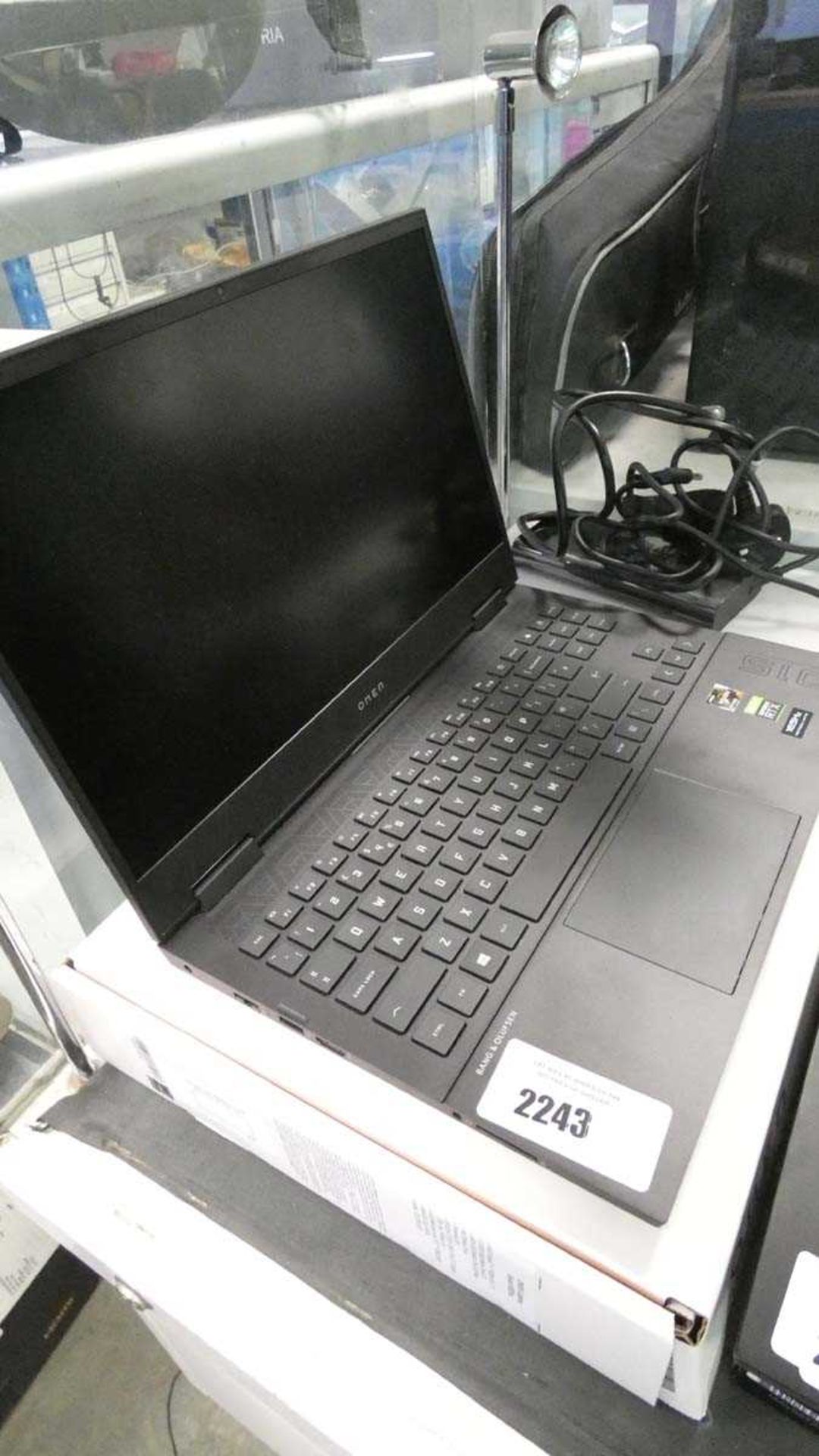 +VAT HP Omen gaming laptop with 15" display, AMD Ryzen 7 processor, 16 GB RAM, 512GB storage,