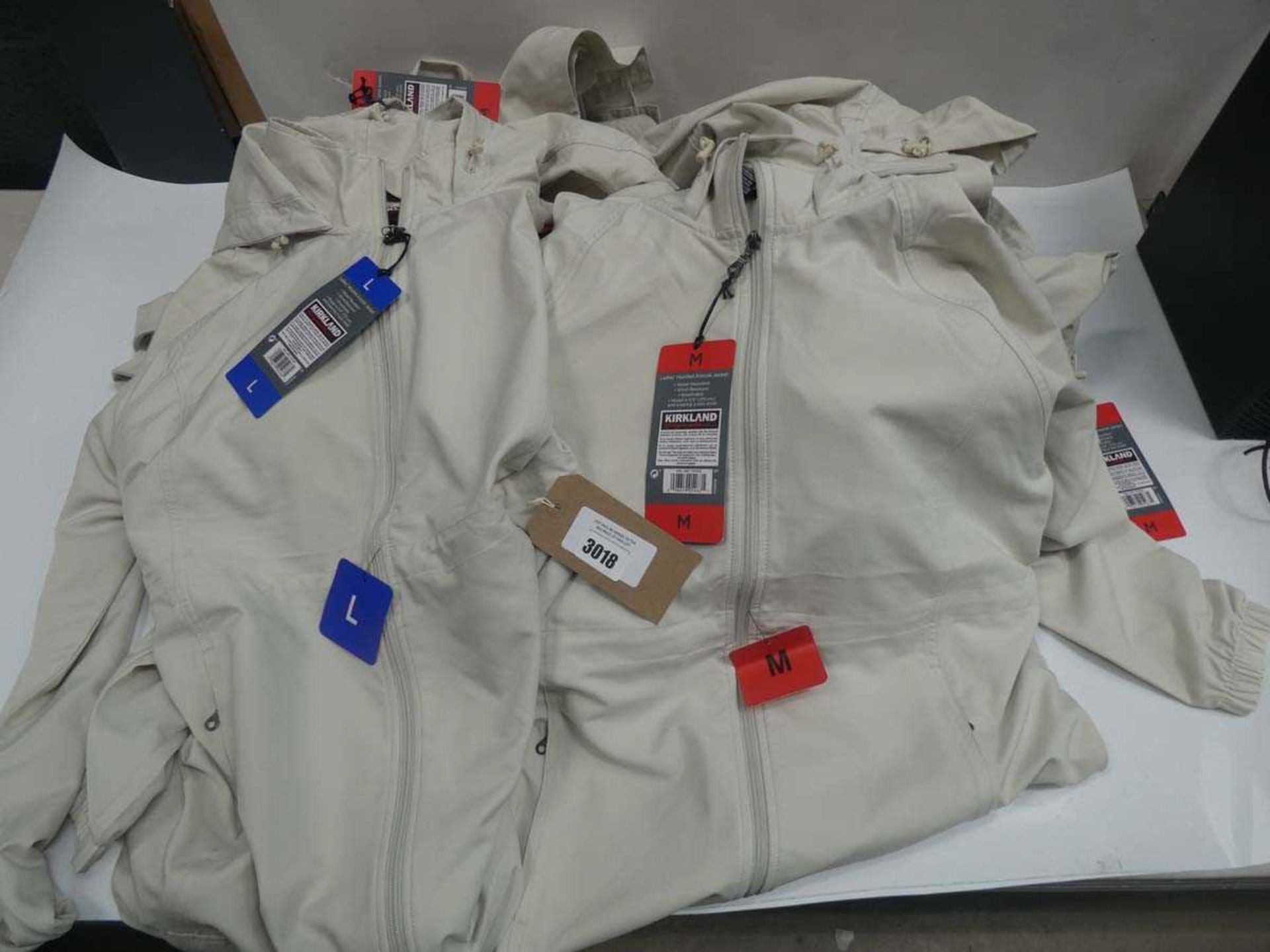 +VAT Bag containing selection of ladies' hooded anorak jackets, various sizes