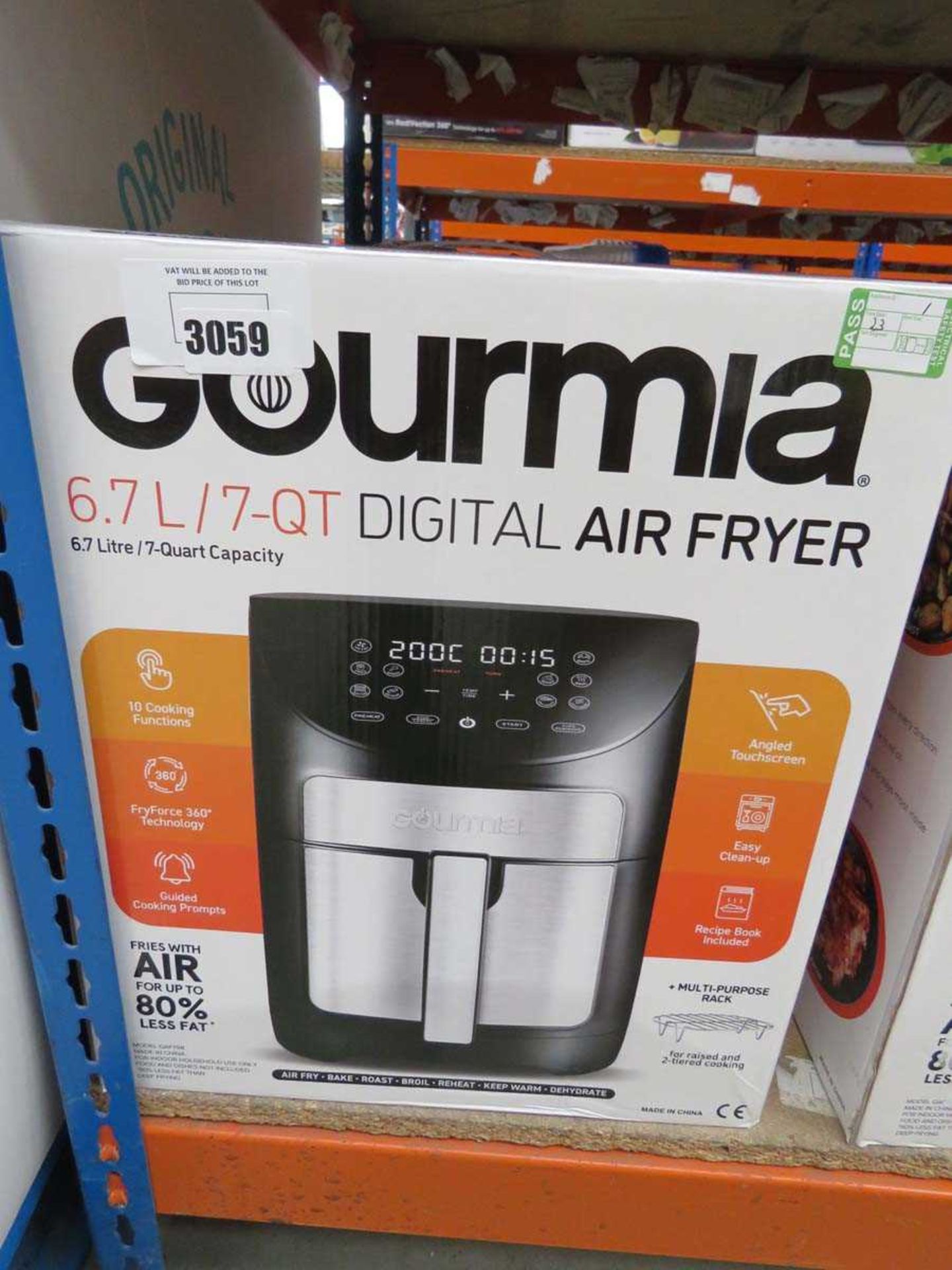 +VAT Gourmia 6.7L digital air fryer