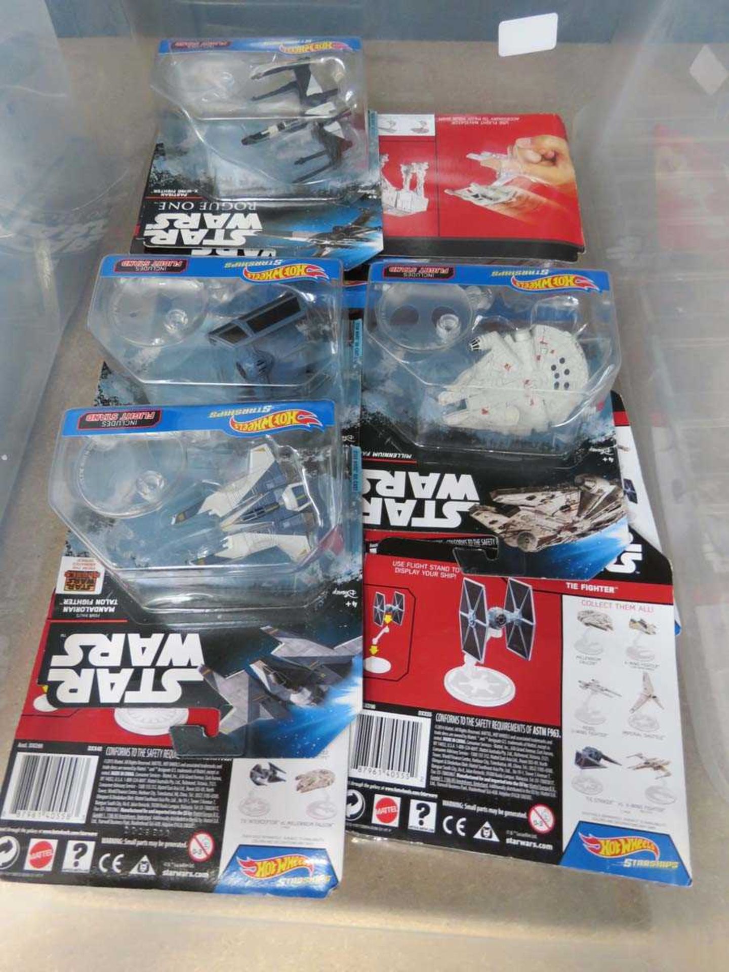 2 boxes of military collectable vehicles, Hot Wheels Star Wars collectables - Image 3 of 3