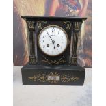 Slate mantle clock