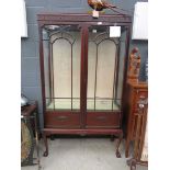 Glazed Edwardian double door china cabinet