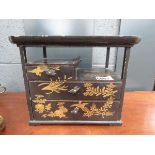 Black lacquered oriental jewellery box