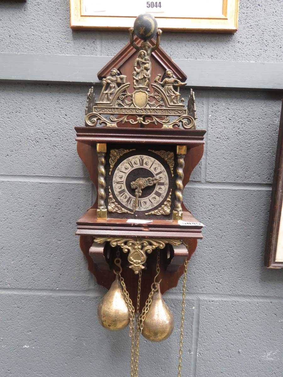 Dutch weight driven wall clock