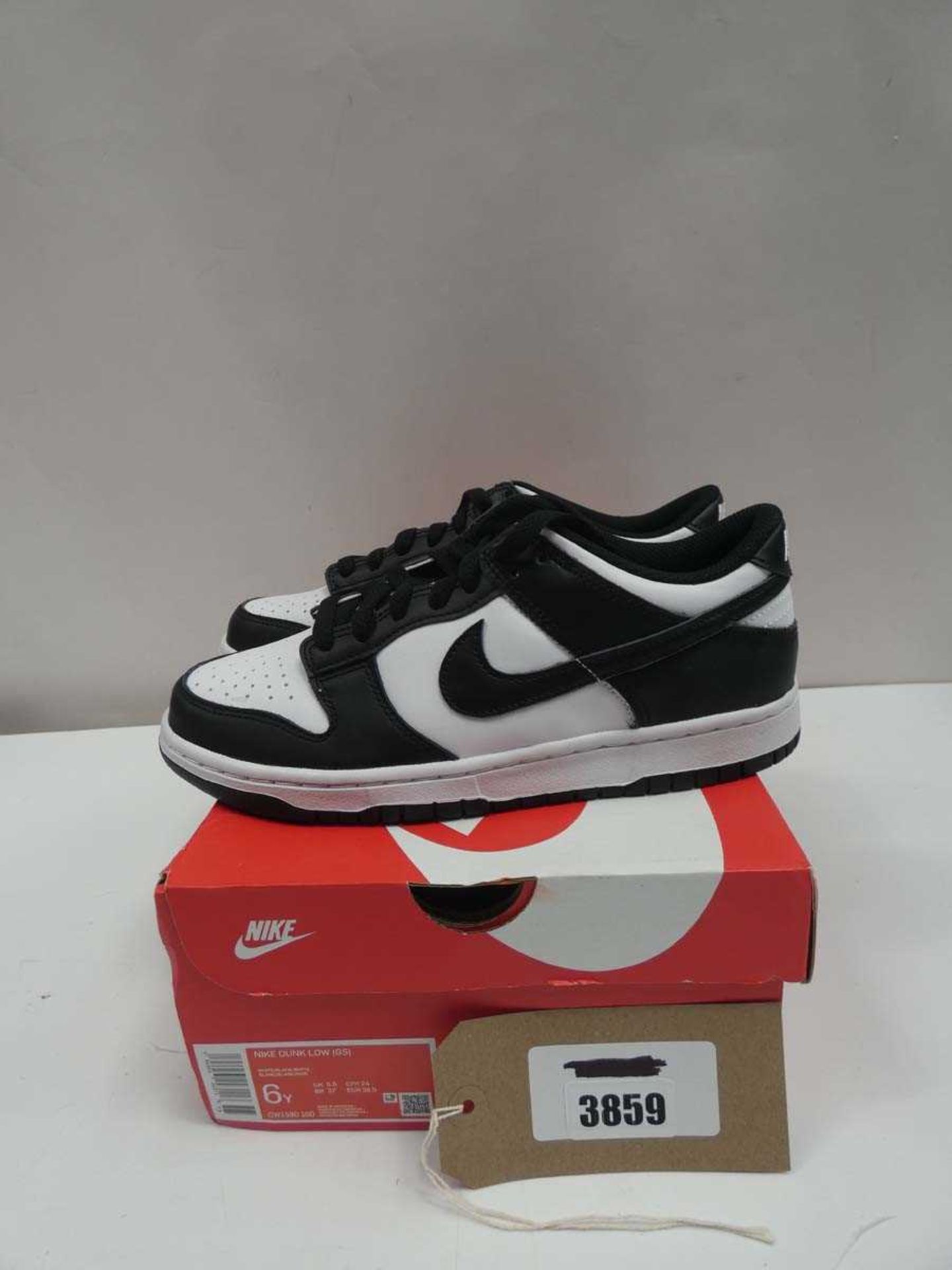 Nike Dunk Low Retro Black White childrens shoes size 5.5