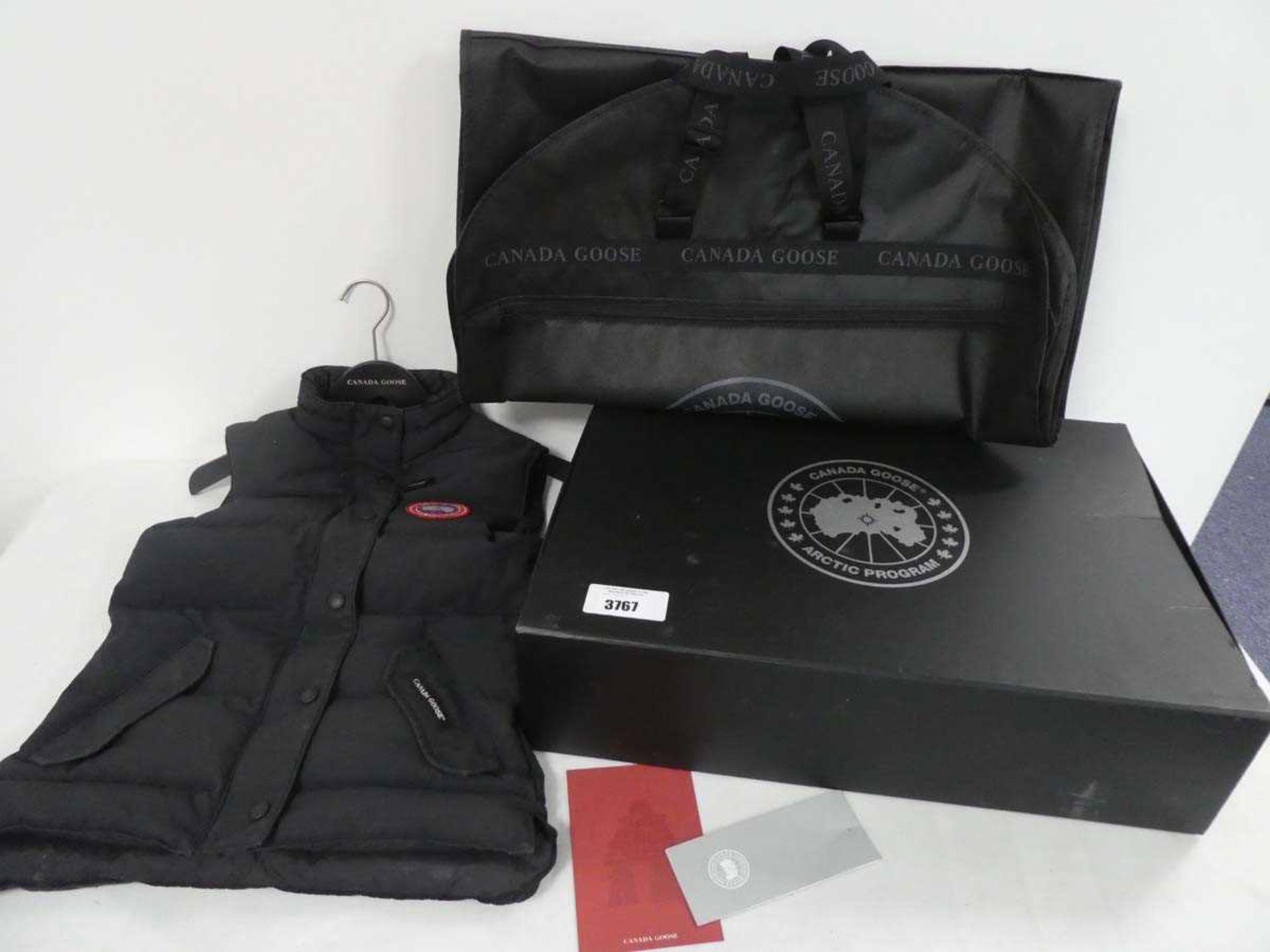 +VAT Canada Goose ladies gilet jacket in black size 2XS with box, hanger and garment bag (some signs