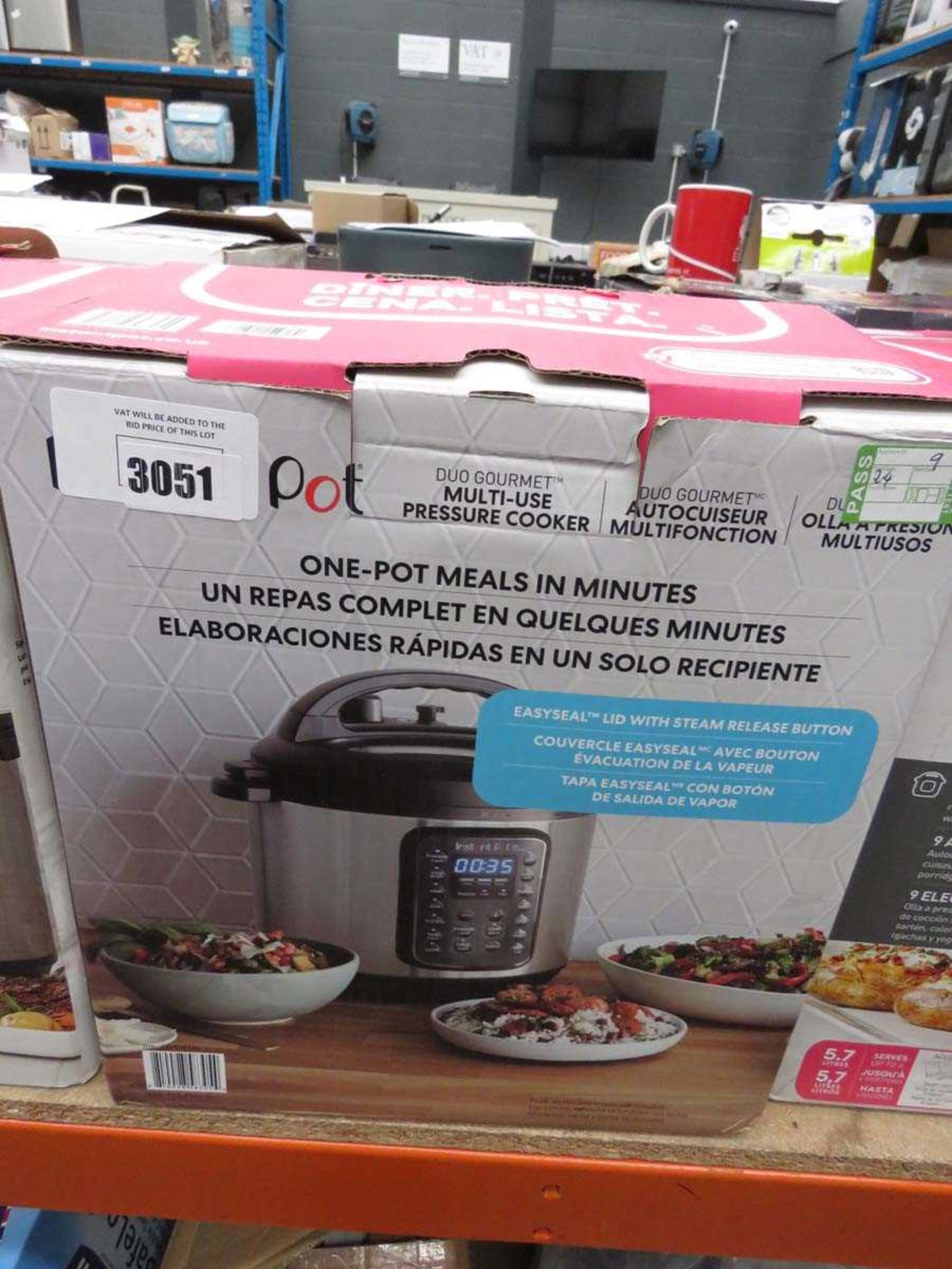 +VAT Instant pot Duo Gourmet multi food pressure cooker
