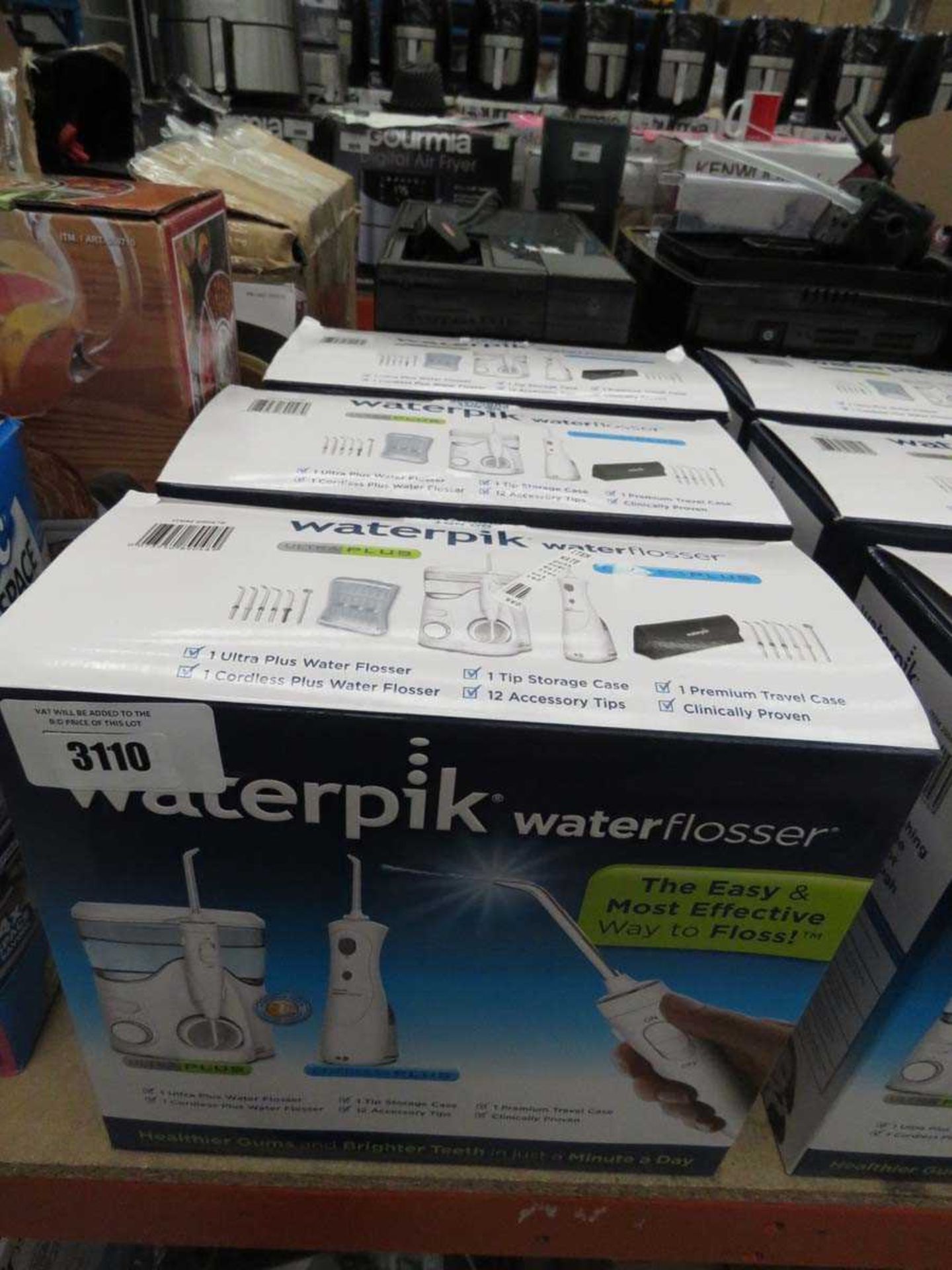 +VAT 3 boxed Waterpik water flossers