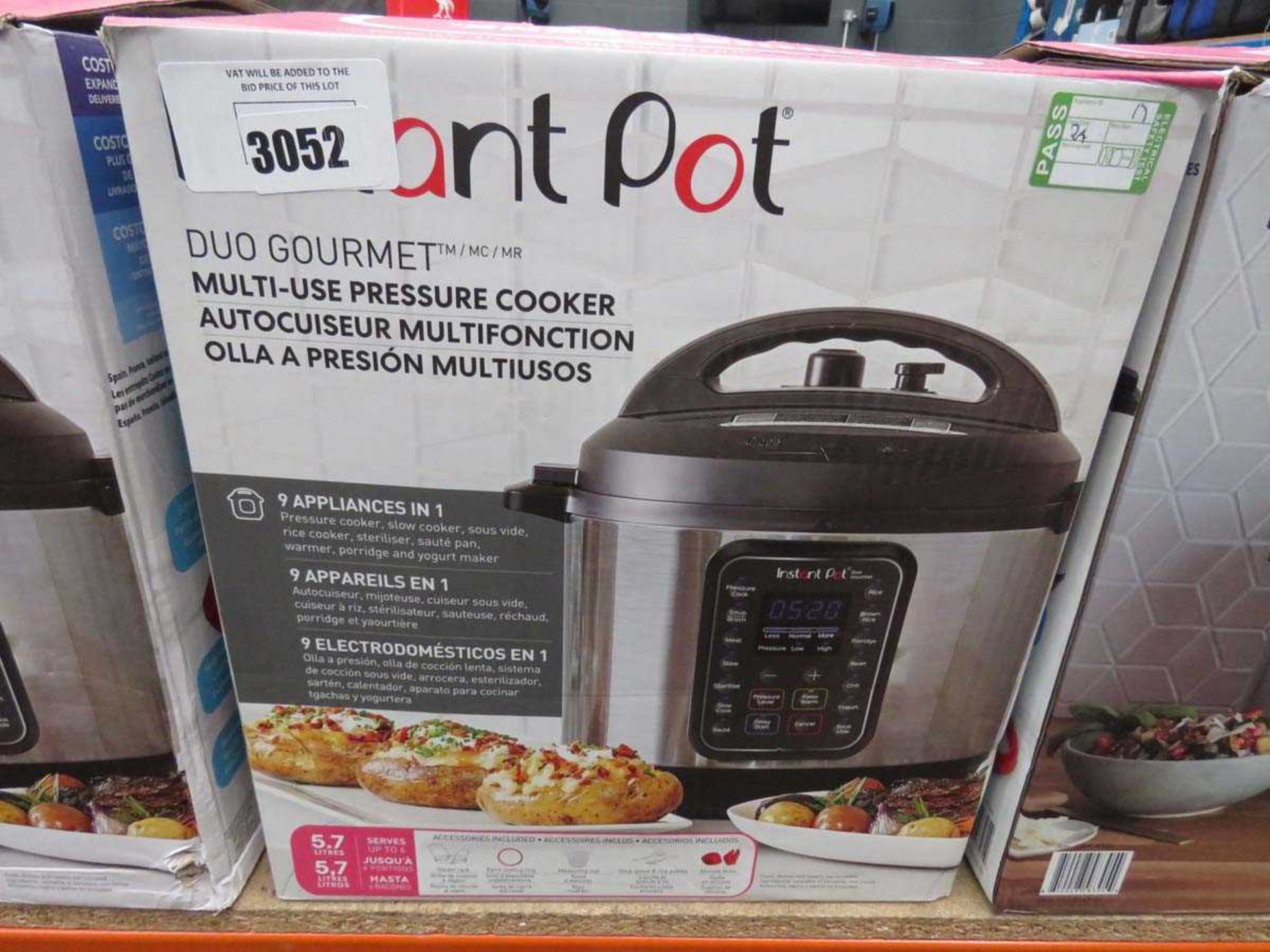 +VAT Instant pot Duo Gourmet multi food pressure cooker