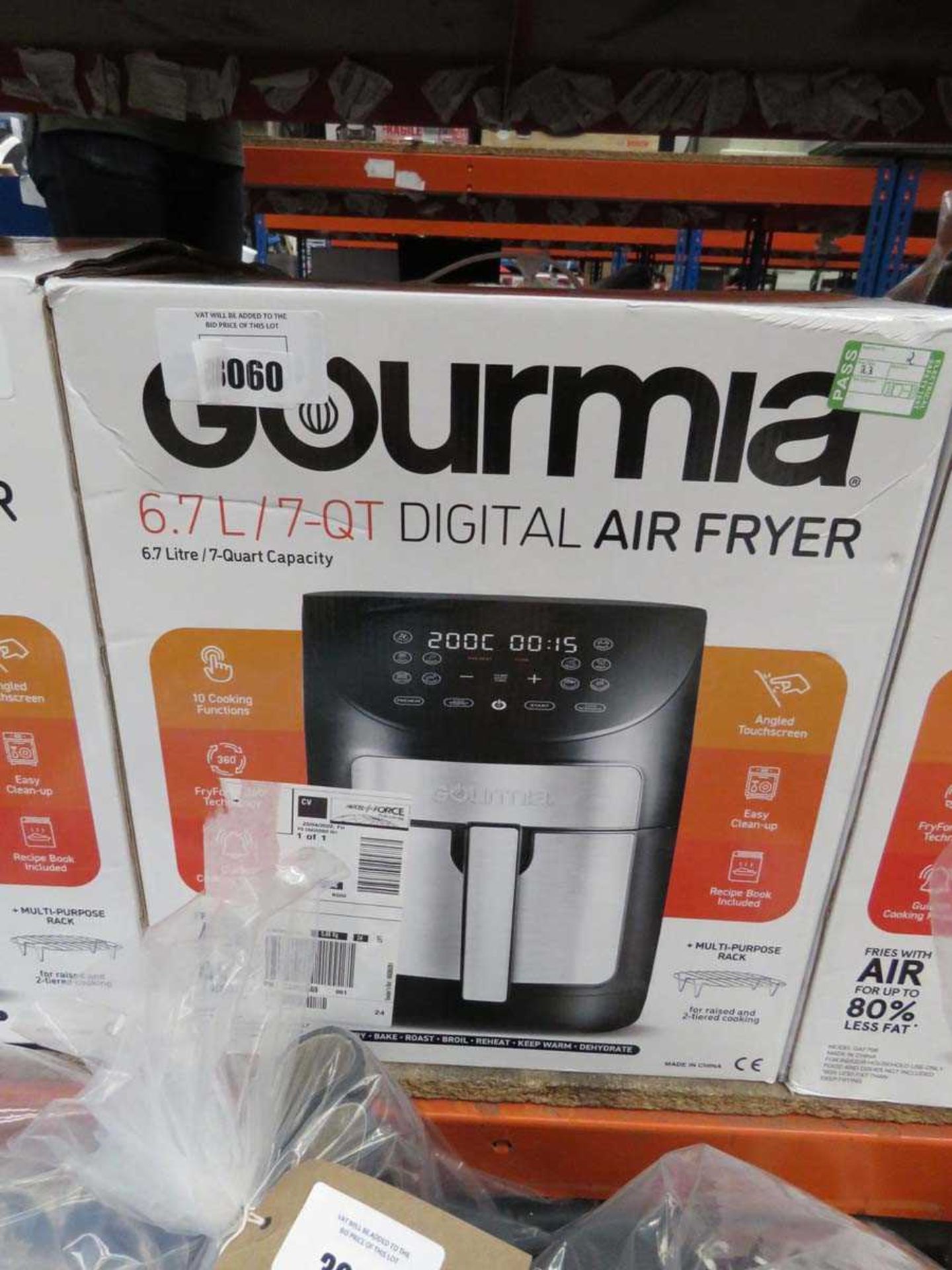 +VAT Gourmia 6.7L digital air fryer