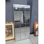 +VAT (6) Large rectangular multi faceted mirror with grey frame