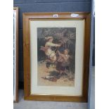 Framed and glazed Pear's print of two children at play