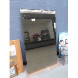 +VAT (8) Large smoked glass rectangular mirror