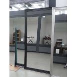 +VAT (1) Large rectangular framed mirror with black frame