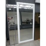 +VAT (9) Large rectangular mirror with white frame