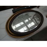 2 oval bevelled mirrors