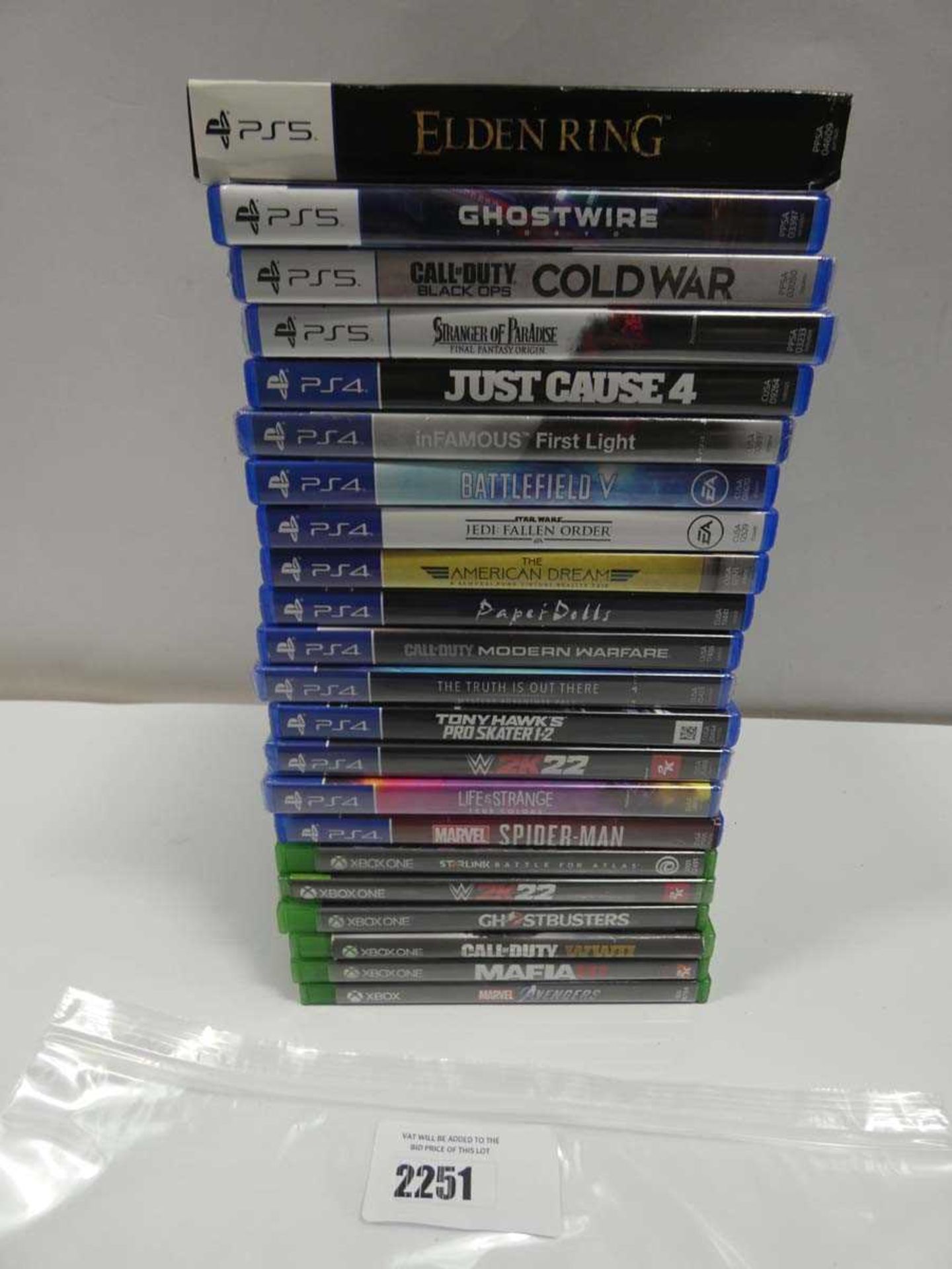 +VAT 4x PS5 games, 12x PS4 games, 6x Xbox One games