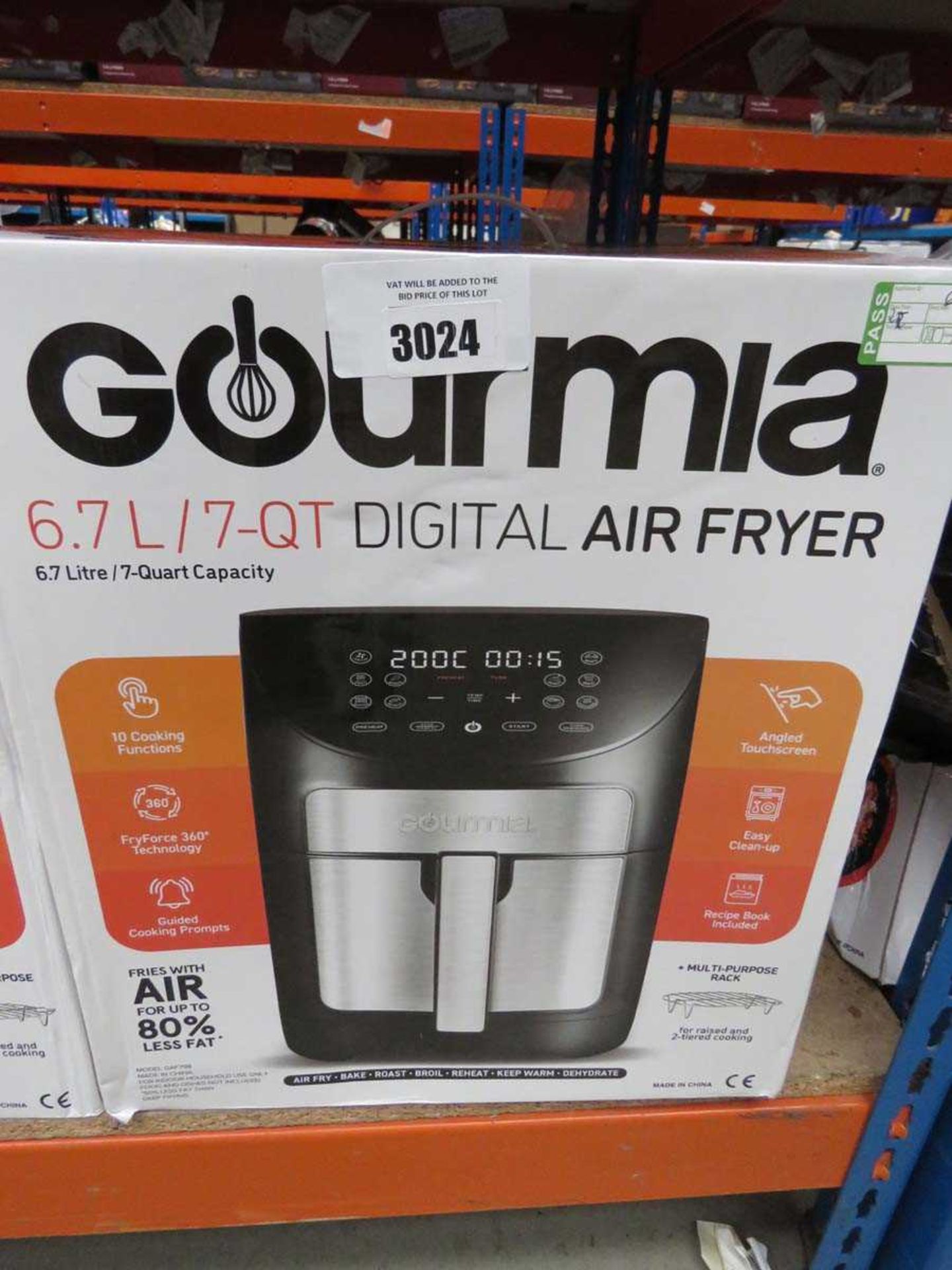 +VAT Gourmia 6.7L digital air fryer