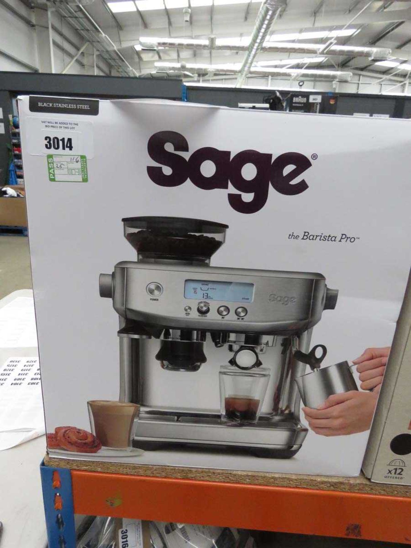 +VAT Sage Barista Pro coffee machine
