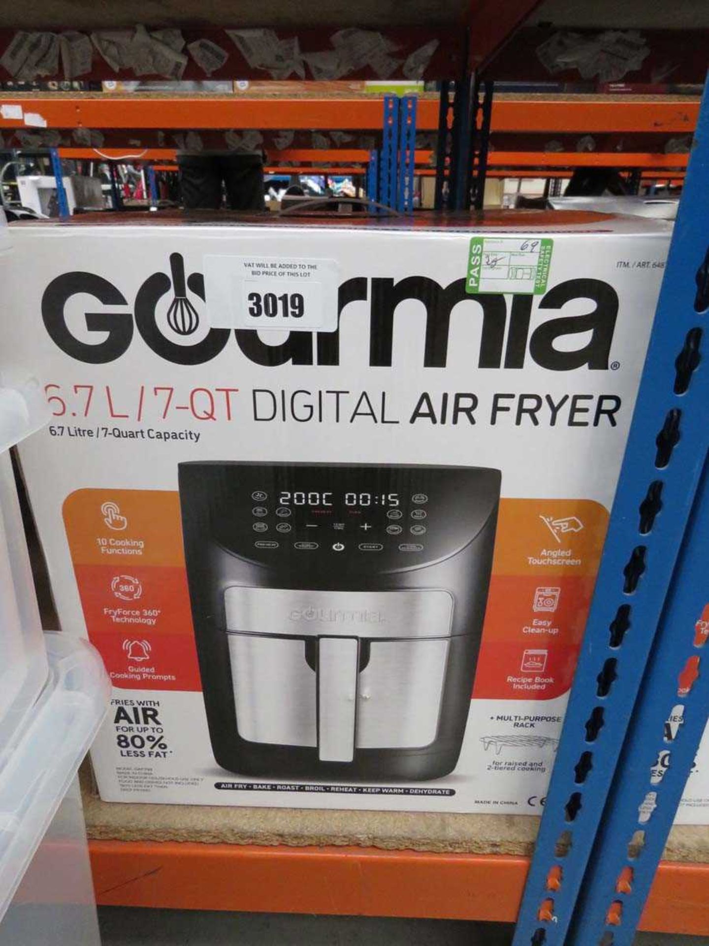 +VAT Gourmia 6.7L digital air fryer