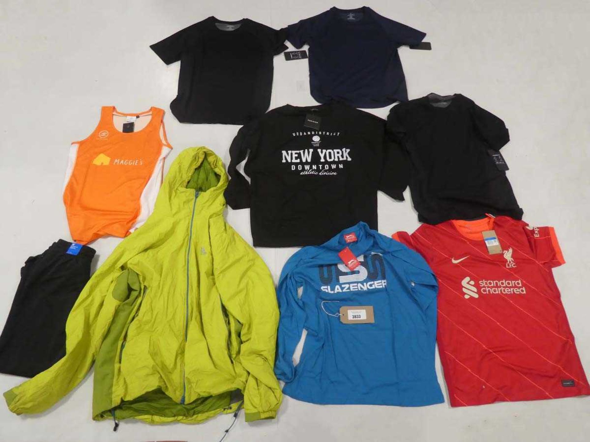 +VAT Bag containing selection of sportswear including Nike, Slazenger, Adidas etc