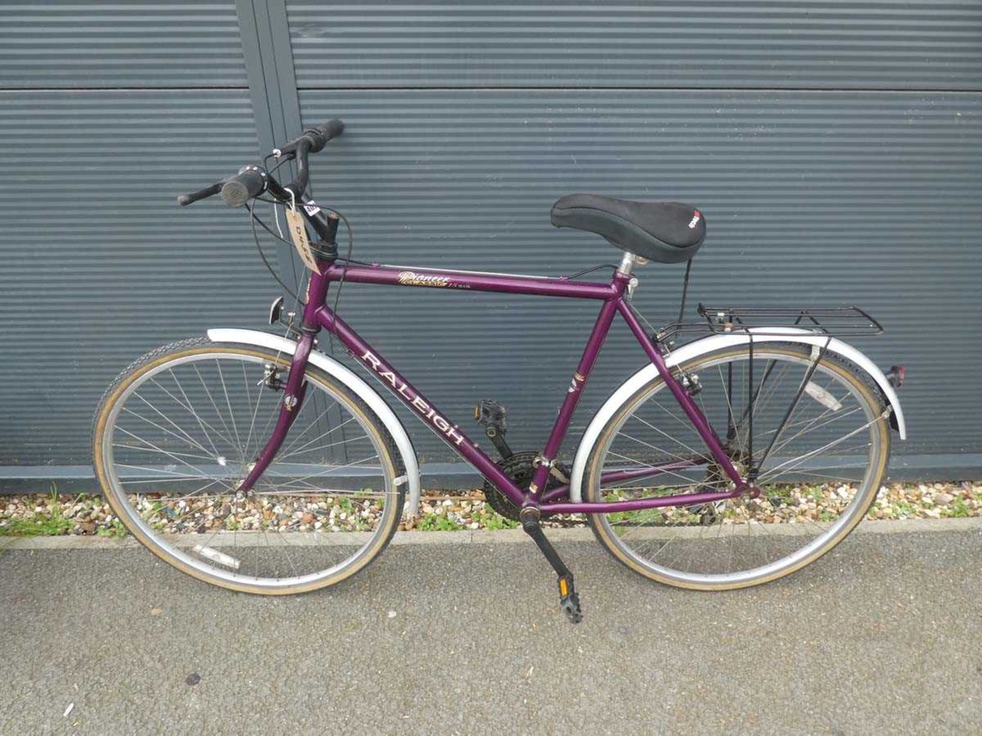 Purple Raleigh Pioneer ladies bike