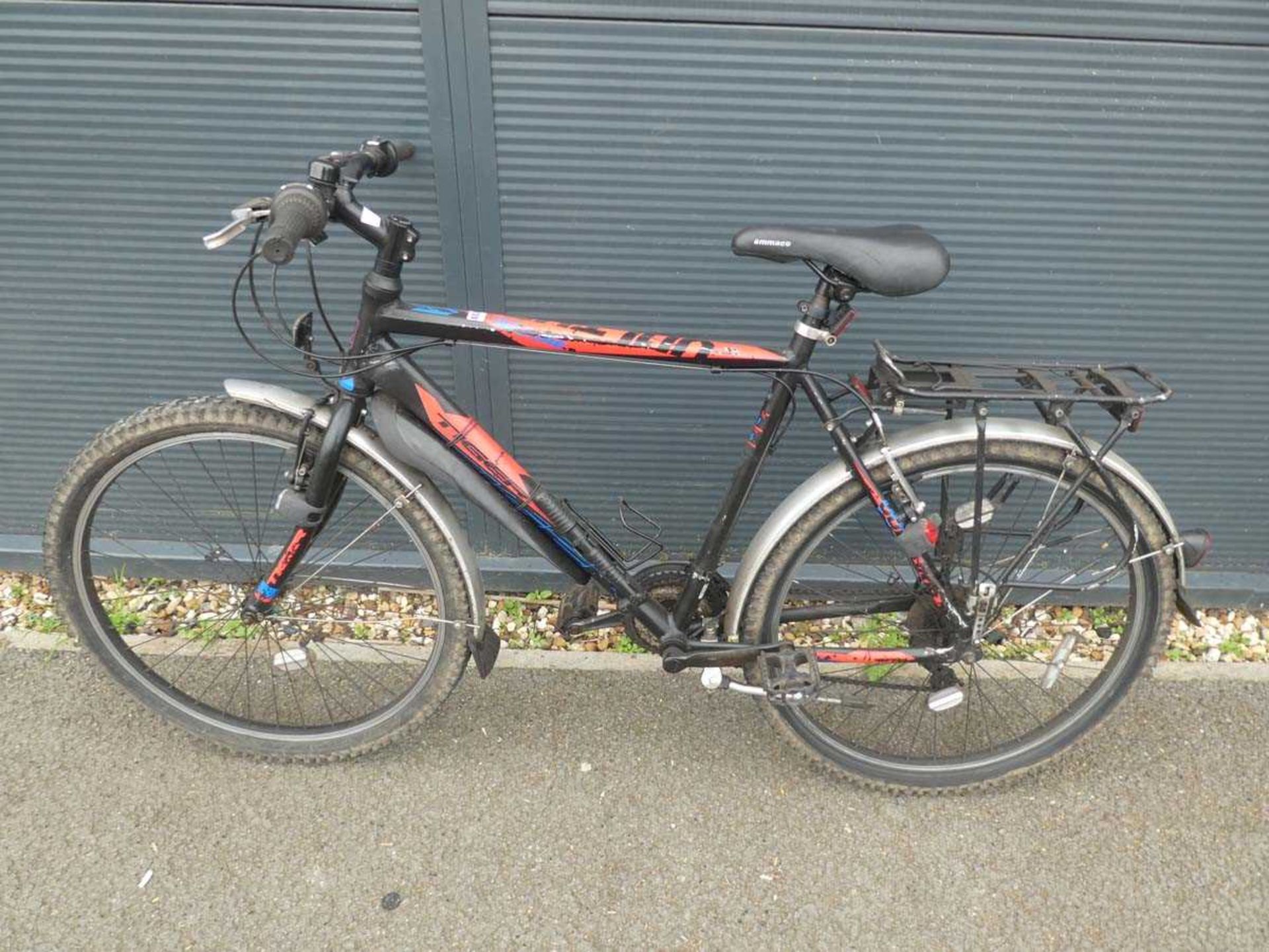 Tiger red and black gents bike