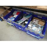 4 boxes of assorted items including bulbs, locks, lights, toilet conversion kits etc