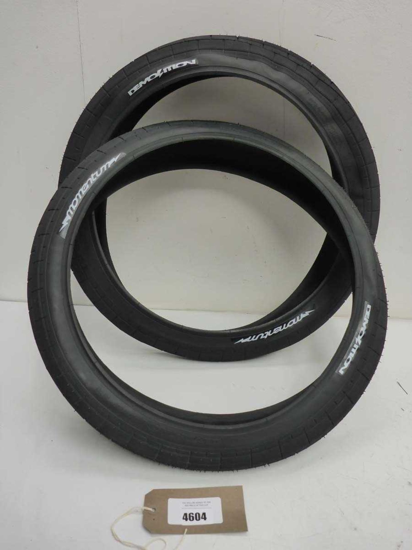 +VAT Pair of Momentum Demolition 20 x 2.35 bicycle tyres