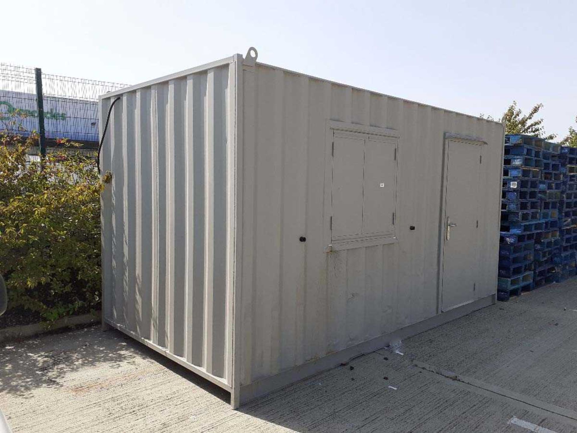 +VAT 15ft x 8ft x 8ft steel container professionally converted to a site office with windows, secure - Image 12 of 14