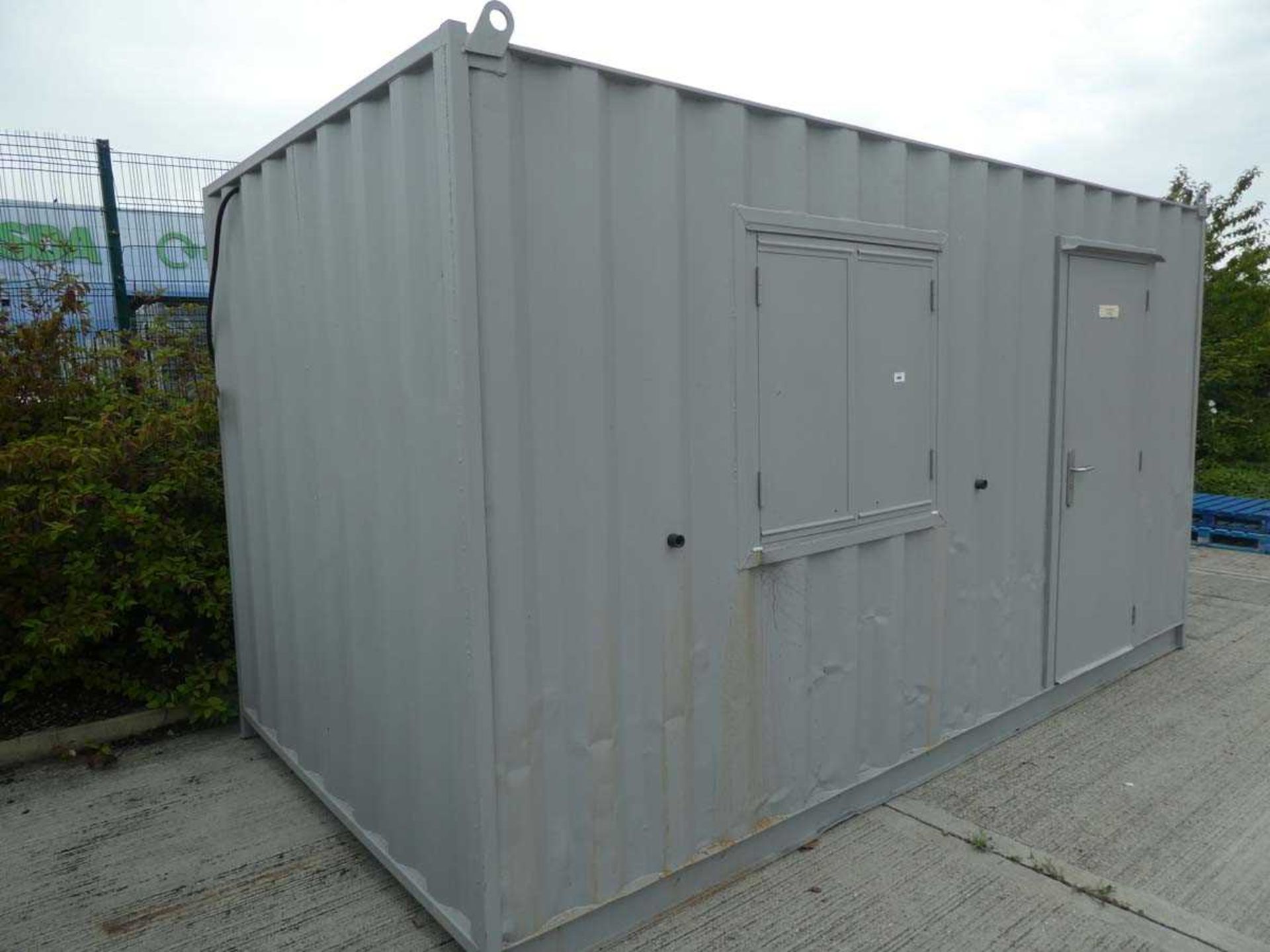 +VAT 15ft x 8ft x 8ft steel container professionally converted to a site office with windows, secure - Image 3 of 14