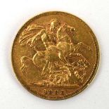 A Victorian sovereign dated 1888