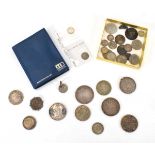 A small group of 17th century and later coinage including a Charles II crown dated 1663, Victorian