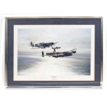 After Robert Taylor (b. 1951),'Memorial Flight',coloured reproduction,signed by crew members,image