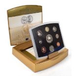A Royal Mint 2002 Golden Jubilee United Kingdom executive proof collection nine coin set, cased
