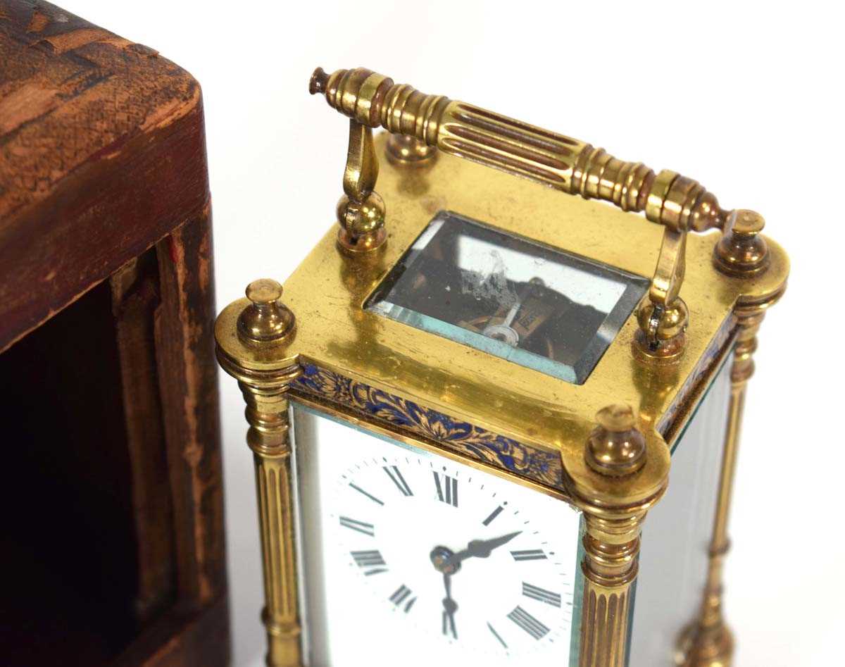 A late 19th/early 20th century French carriage timepiece by possibly by Duverdrey & Bloquel, the - Image 2 of 4