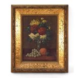 M. O'Brien (19th Century School),A still life study of dahlias,signed and dated '94,oil on canvas,