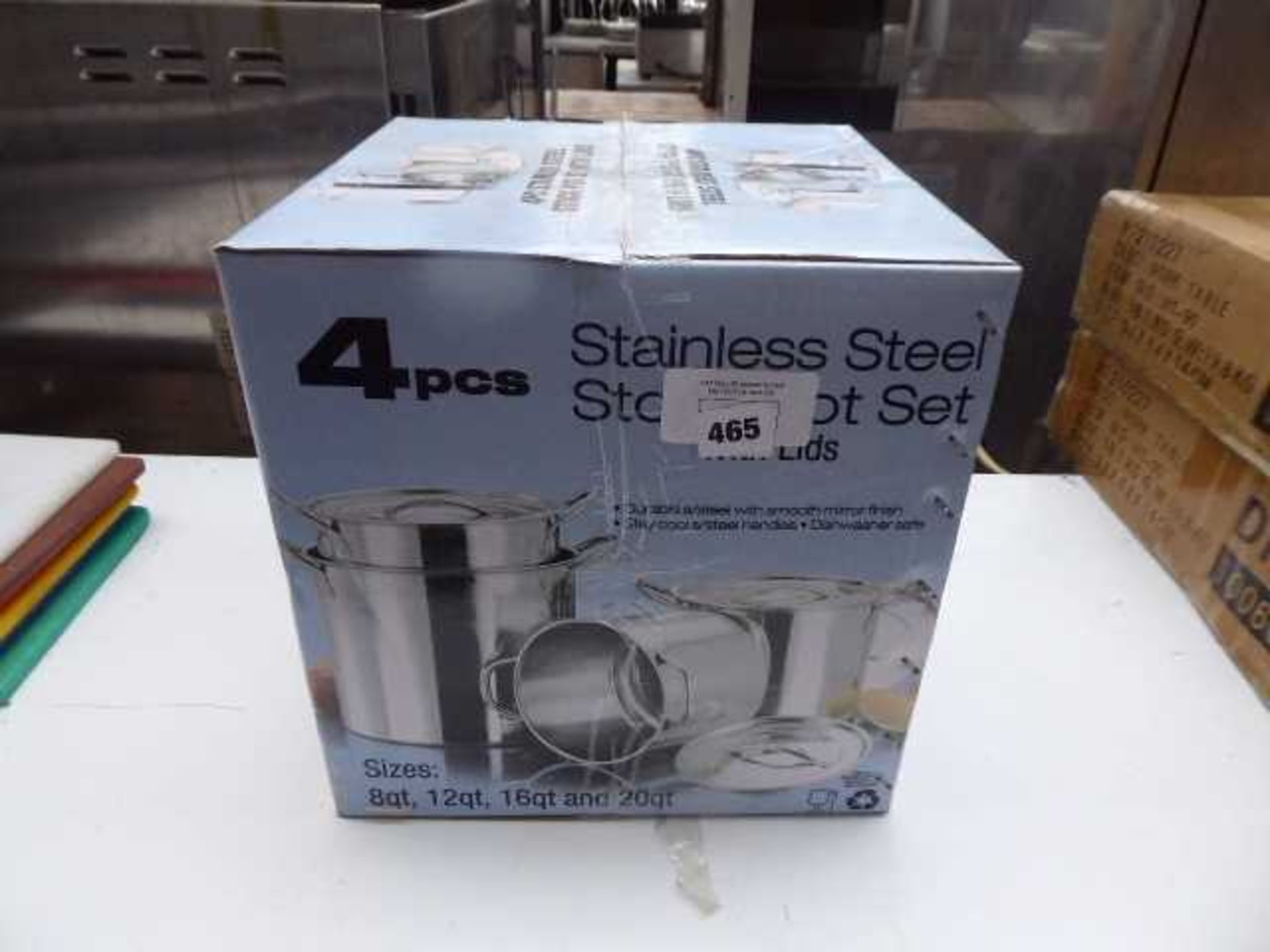+VAT 4 Piece stainless steel stock pot set