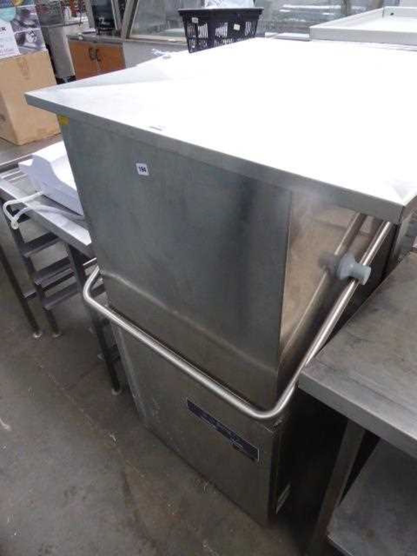62cm Maidaid C1035WS lift top pass through dish washer with associated draining board and sink