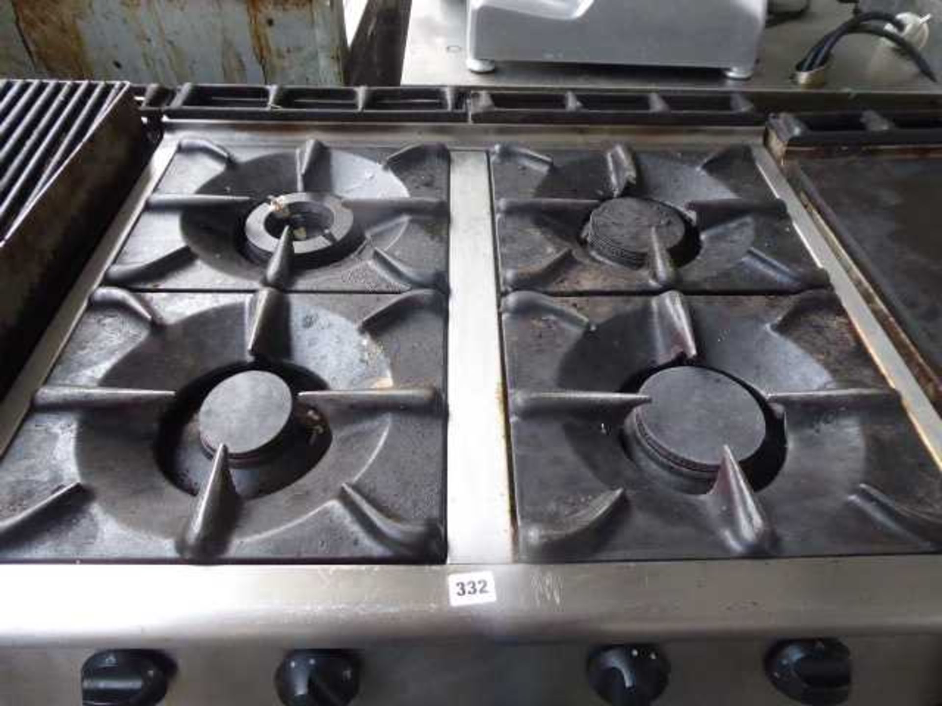 80cm gas Mareno 4-ring stove on mobile stand - Image 2 of 2
