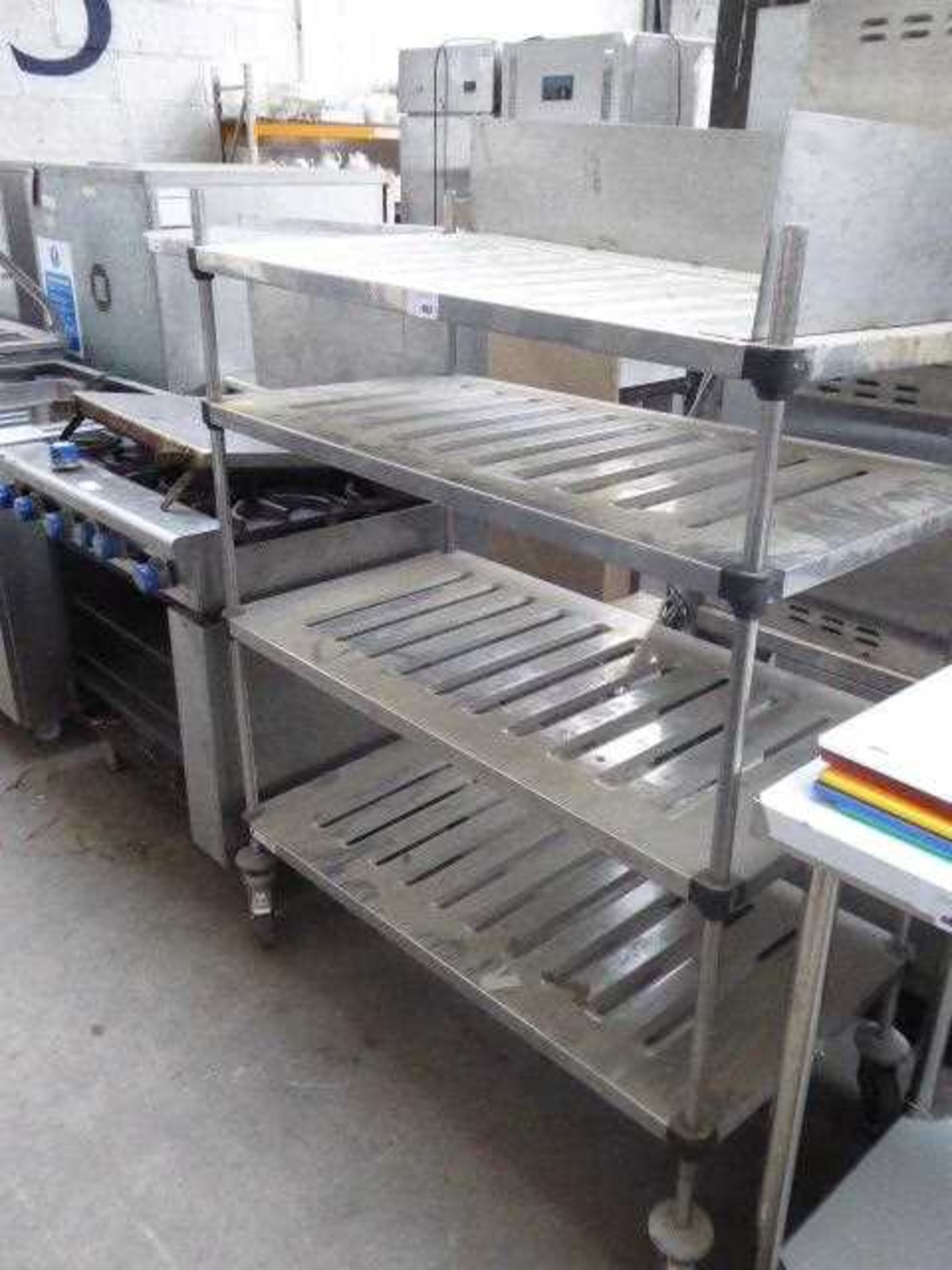 +VAT 120cm 4 tier mobile rack - Image 2 of 2