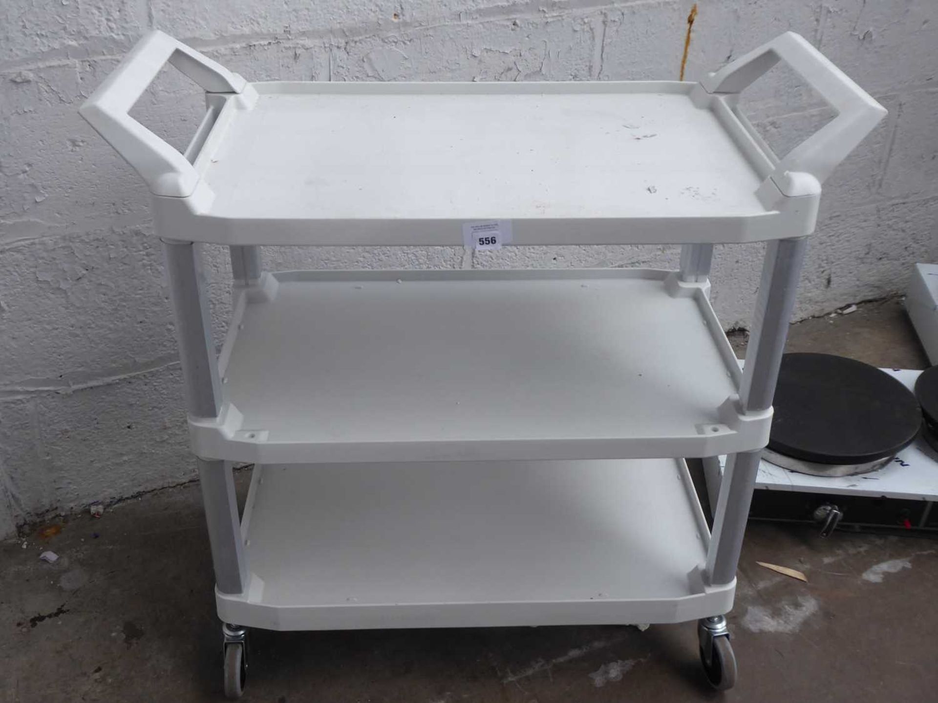 +VAT Trust mobile three tier plastic and aluminum framed trolley - Image 2 of 2