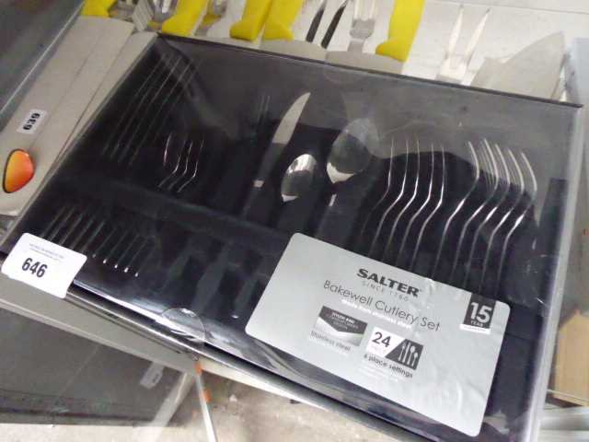 +VAT Salter Brecknell cutlery set 24 piece in case