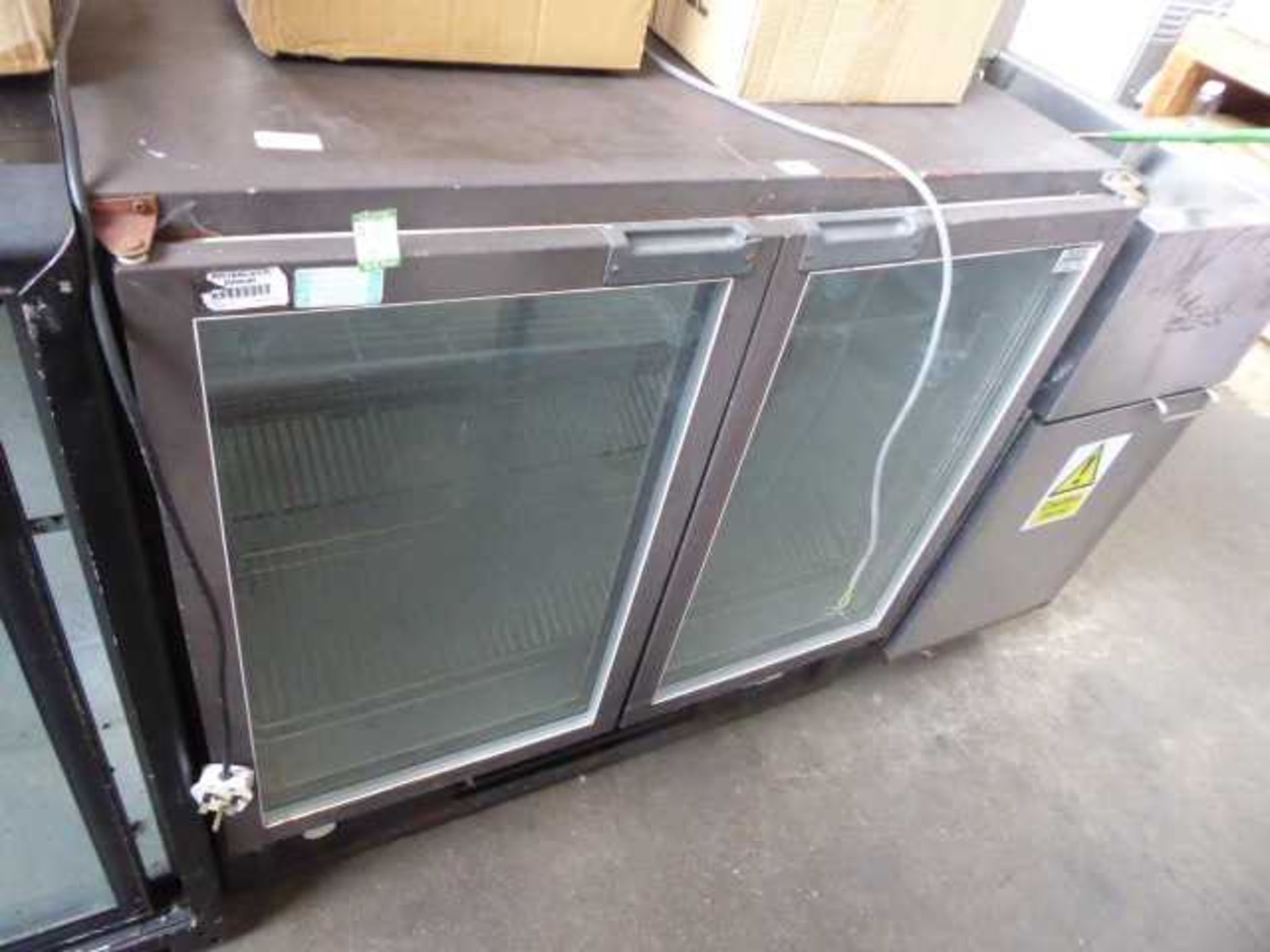 90cm under counter 2 door display fridge