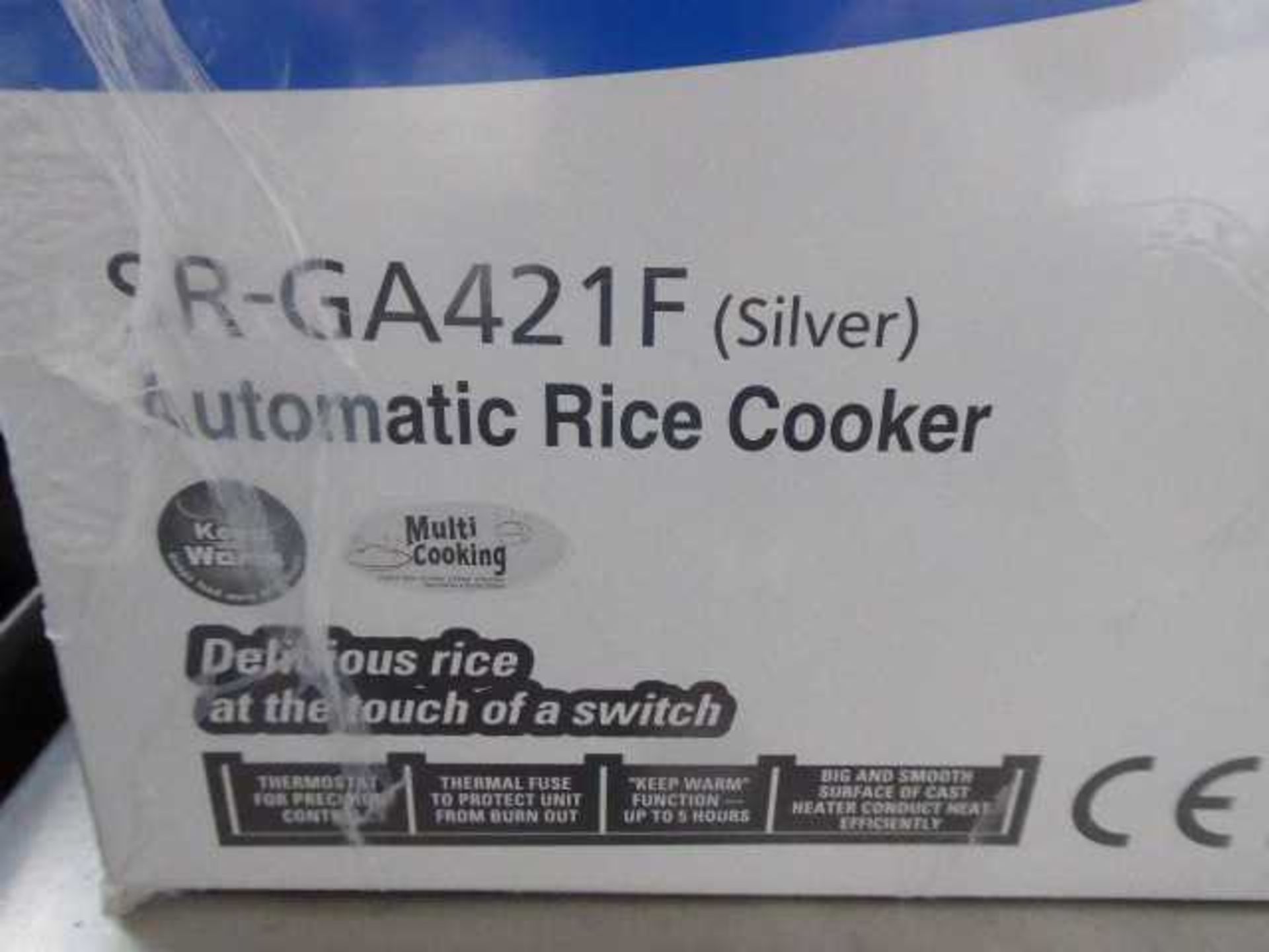 +VAT Panasonic automatic rice cooker in silver SRGA421F - Image 2 of 2