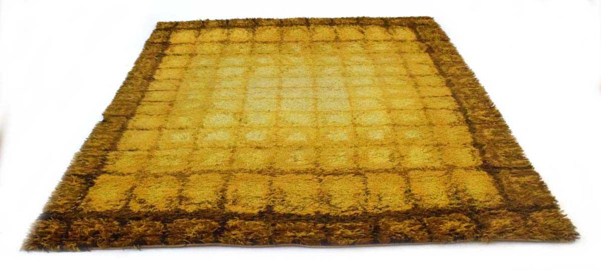 A pair of 1970's Danish woollen carpets in shades of yellow, 295 x 200 cm eachWould benefit from a