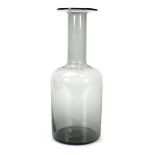 A Holmegaard grey glass bottle vase, h. 30 cm