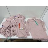 +VAT A bag containing 17x Ladies Dusky Pink Jumper Dresses in various sizes.