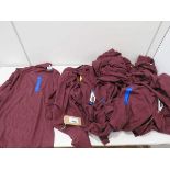 +VAT A bag containing 17x Ladies Burgundy Jumper Dresses in various sizes.